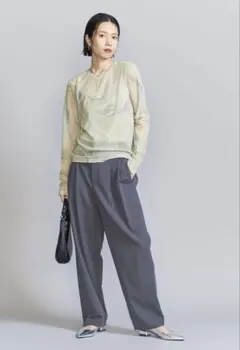 BEAUTY&YOUTH シアーマーブルクルーネックカットソー