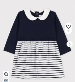 新品‼︎プチバトー✴︎衿付き切替ワンピース 18m81cm