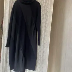 CRESCENT 異素材切替え ハイネックチュニック　フリーサイズ