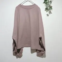 【Puchi Pra no AYA 】長袖トレーナー　 Lサイズ くすみピンク茶