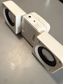 ポータブルスピーカー ホワイト 折りたたみ式