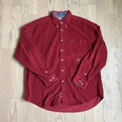 TOMMY HILFIGER コーデュロイシャツ XL レッド