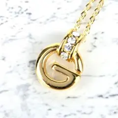 美品✨️ジバンシィ Gロゴ ラインストーン ゴールド ネックレス 刻印 ​のサムネイル