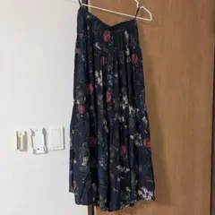 INES DE LA FRESSANGE ツイストプリーツスカート 花柄