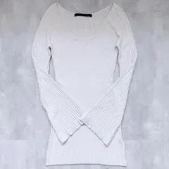 LIP SERVICE リブニット ミニワンピース 長袖 タイト ストレッチ