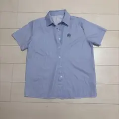 半袖シャツ Mサイズ 青と白ストライプ