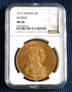 モ*ケ様 1915年 オーストリア ダカット金貨 【リストライク】 NGC MS 1915 オーストリア ダカット金貨 リストライク NGC MS67 - メルカリ