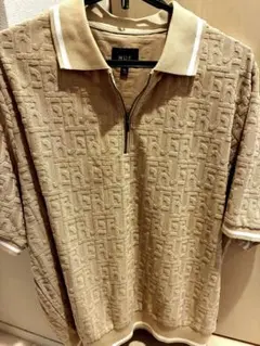 [新品未使用]HUF 半袖ジップアッサマーニット　ベージュ定価18,700円　夏のサムネイル