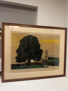 木版画 梅原龍三郎 富士山 エデションナンバー55/195 - メルカリ