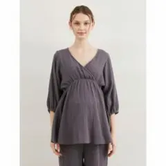 ジェラピケ　カシュクールマタニティルームウェア　上下セット