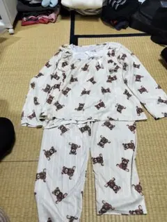 クマ柄 ルームウェア 上下セット