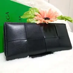✨極美品 付属品完備✨ボッテガ 二つ折り カセット レザー ブラック 黒