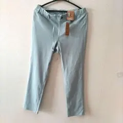 まめ大豆様専用新品ライトブルー Lサイズ薄手 ストレートデニムパンツ