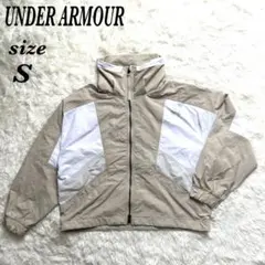 アンダーアーマー レディース ナイロンジャケット シワ加工 ホワイト S
