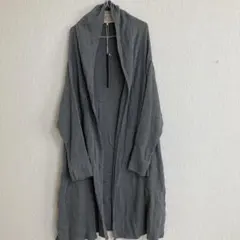 【お値下げ致しました】08Mab 新品リネンシャンブレーガウン 羽織グレー