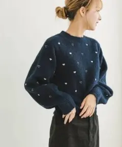 ハートモチーフニットプルオーバー アーバンリサーチ