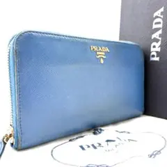 希少✨ プラダ 長財布 ダイヤモンド 二つ折り サフィアーノレザー ライトブルー 希少✨ プラダ 長財布 ダイヤモンド 二つ折り サフィアーノレザー