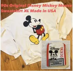90sオリジナルUSA製ウォルトディズニーミッキーマウスビンテージスウェットXL