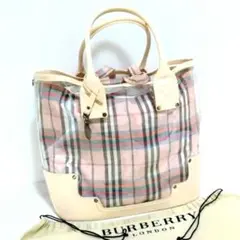 バーバリー ノバチェック ビーチバッグ 美品！ クリア ビニル ハンド