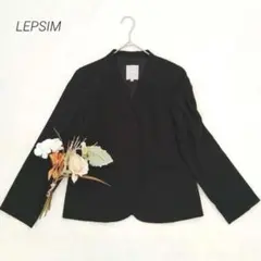 レプシィム ノーカラージャケット S 黒 セレモニー ビジネス　入学式　卒業式