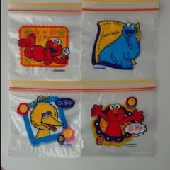 エルモ・クッキーモンスター・ビッグバード ジッパーバッグセット
