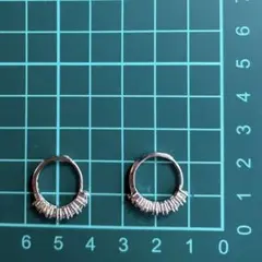 フリンジデザイン フープピアス シルバー