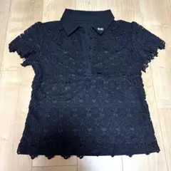 レディース　レースポロシャツ