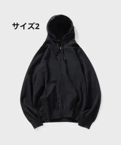 COMOLI 25awブラックデニムジップパーカー 2 - メルカリ