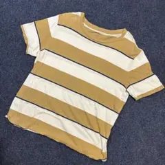761] USA古着 Old Navy Tシャツ 半袖 白 ボーダー M 海外のサムネイル