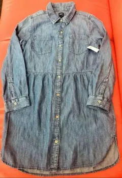 140cm 新品 GAP デニム シャツ ワンピース