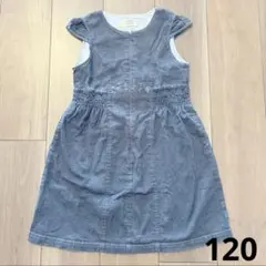 fdash familiar デニム刺繍ジャンバースカート