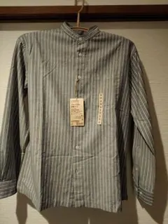 無印良品　オックス　スタンドカラーシャツ　洗いざらし