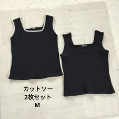 【美品】アベイル　レディースカットソーM 2点セット　黒のサムネイル