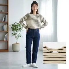 コーエン　ボーダーカットソー　カジュアル　イエロー　レディース　M