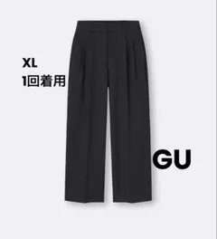 GU タックワイドパンツ(丈標準70.0～74.0cm) XL ブラック