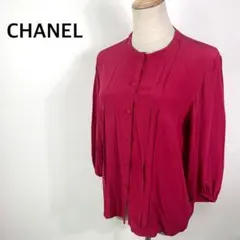 希少 シャネル ココマーク シルク ボウタイ ブラウス 赤 M レディース 1670283545.jpg?1675398969