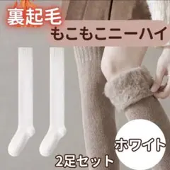 裏起毛　ロング　靴下　レディース　ニーハイ　フリーサイズ　こたつ　もこもこ　休息