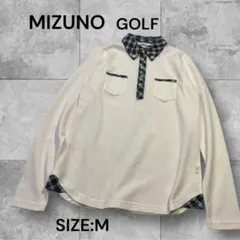 e1269☆MIZUNO GOLF 長袖ポロシャツ Mサイズ