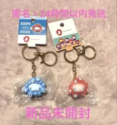 万博　サンリオ×ミャクミャク　立体マスコット　推しカラー　クリア　シナモロール