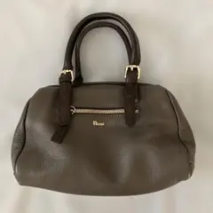 Rossi グレージュ　レザー ハンドバッグ