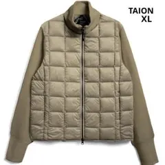 タイオン　ベーシック ハイネックWジップ ニットスリーブダウンジャケット 男女