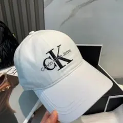 Calvin Klein Jeans ロゴ刺繍 キャップ ホワイト 男女兼用