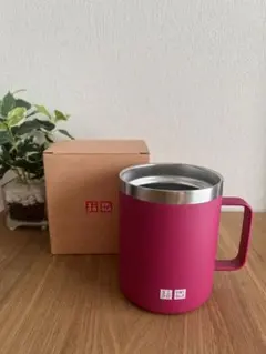 ユニクロ感謝祭　ステンレスマグカップ 新品 ピンク