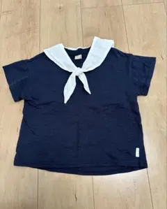 petit main セーラー襟 半袖シャツ 110