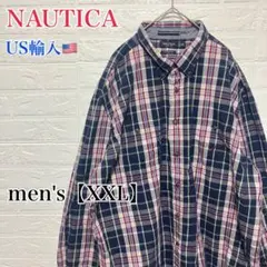 ●BA33【US輸入】 ノーティカ BDチェックシャツ men's【XXL】
