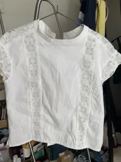 ホワイトレース半袖シャツ