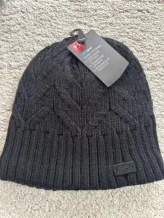 Under Armour 黒 ニット帽 ケーブル編み