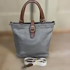 シルバーレイククラブ　ベージュ キャンバス ハンドバッグ兼ショルダーバックのサムネイル