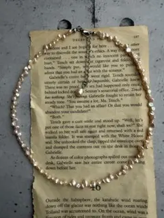 淡水パールネックレス　アレルギー対応　　 照り強　ミニバロックパール