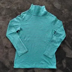 キッズ150センチ　UNIQLO ストライプ柄 長袖　タートルネック